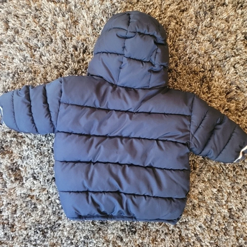 GAP Baby Coldcontrol Navy Fleece Lined Puffer Coat Size 6-12 Months